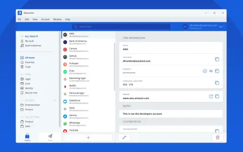 Bitwarden – darmowy menedżer haseł, gdzie przechowujesz dane logowania do AWS, Github i innych.