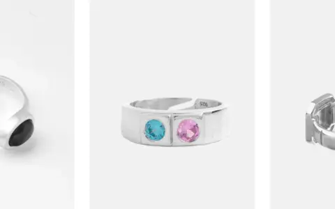 Anelli in argento 925 con pietre colorate. Impara a capire se è argento osservando i marchi.