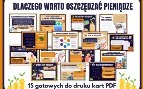 Jak najlepiej oszczędzać pieniądze? Poznaj 15 gotowych kart PDF z poradami, jak mądrze gospodarować finansami i realizować marzenia.