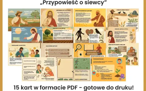 Chrystus sieje ziarno słowa Bożego, które uczy nas o wartościach i życiu.