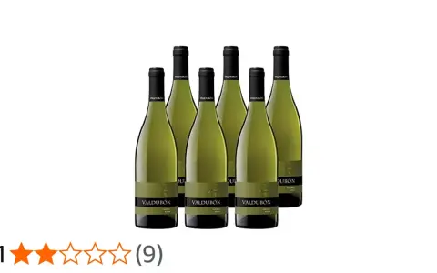 Sechs Flaschen Valdubón Verdejo Wein stehen nebeneinander.
