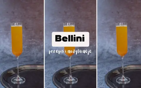 Elegancki Bellini w kieliszku, idealny na brunch. Czy wolisz go z prosecco czy szampanem?