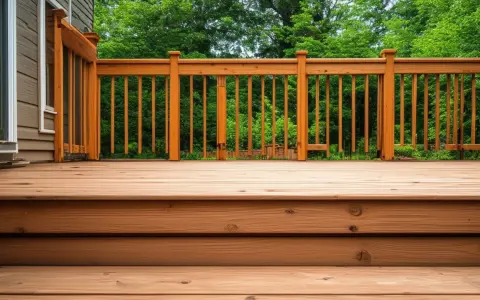 Une belle terrasse en bois, parfaite pour profiter des plus belles terrasse en bois avec vue sur la verdure.