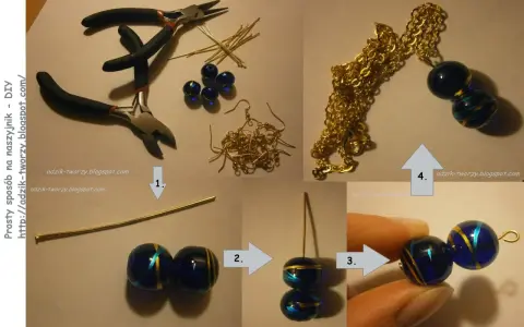 Tworzenie biżuterii z koralików DIY: narzędzia, koraliki, drucik i łańcuszek. Krok po kroku powstaje piękny naszyjnik.