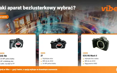 Poradnik: jaki aparat bezlusterkowy wybrać? Prezentacja Canon EOS R8, Nikon Zf i Canon EOS R6 Mark II.