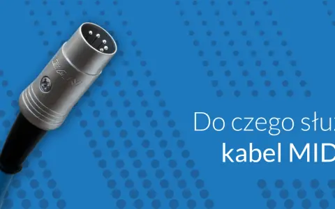 Srebrna wtyczka kabla MIDI, gotowa do połączenia instrumentów. Dowiedz się, do czego służy kabel MIDI.