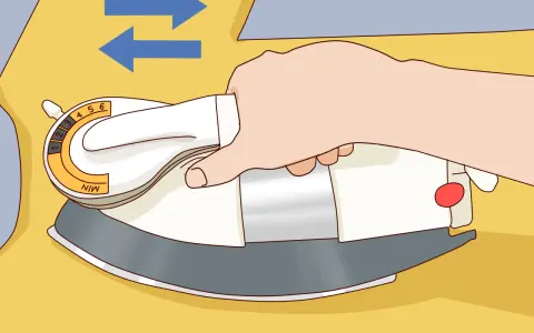Plancha ropa de poliéster para encogerla sin secadora. Ajusta la temperatura y mueve la plancha.