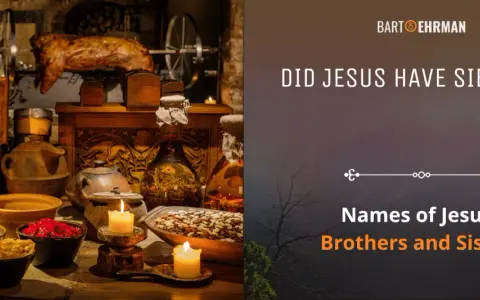 Did Jesus have siblings? The image asks this question, hinting at a discussion about the names of Jesus' brothers and sisters.