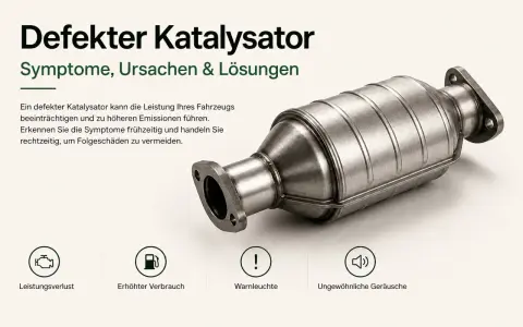 Ein kaputter Katalysator am Auto verursacht Leistungsverlust, erhöhten Verbrauch und Warnleuchten.