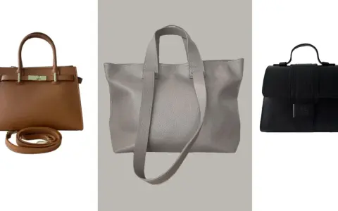 Trzy torebki damskie premium: brązowa, szara i czarna. Eleganckie modele na co dzień i specjalne okazje.
