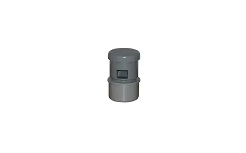 Un petit aérateur de ventilation en PVC gris, idéal pour un événement ou une installation de plomberie 40.