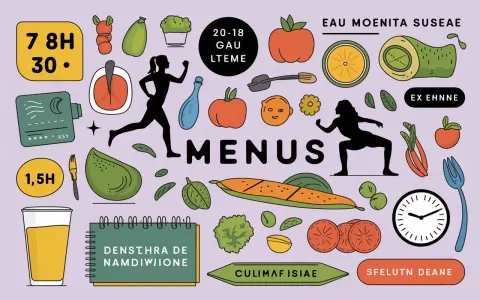 Menus pour perdre 5 kilos en 1 mois : fruits, légumes, sport et eau.