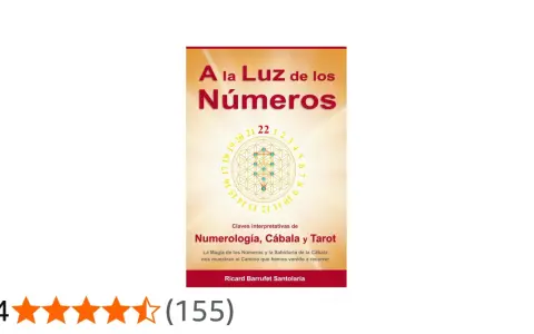 Portada de libro "A la Luz de los Números", con un diseño que combina numerología, cábala y tarot.