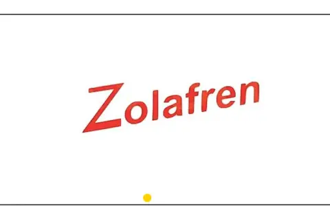 Napis "Zolafren" w kolorze czerwonym na białym tle.