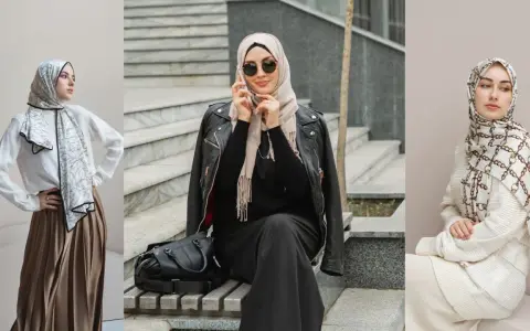 Three women showcase what is modest clothing: stylish hijabs and elegant outfits, blending tradition with modern fashion.