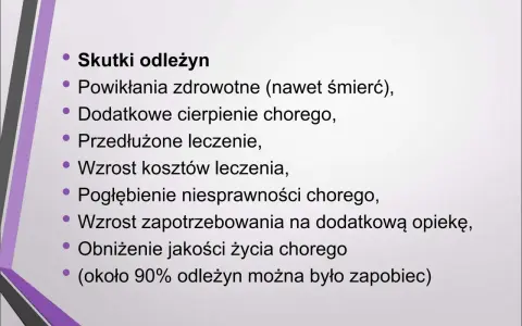 Odleżyny: Kiedy stają się śmiertelne? Powikłania i profilaktyka
