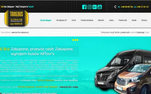Profesjonalne usługi Taxi Bus Zakopane, przewóz osób i wynajem busów w Tatrach. Komfortowo i bezpiecznie.