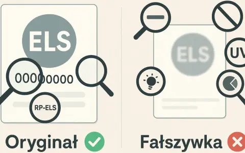 Oryginał vs. fałszywka: jak zrobić legit check? Porównanie cech dokumentu, w tym numeru RP-ELS, pod lupą i w świetle UV.