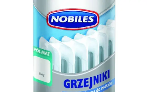 Emalia ftalowa Nobiles do grzejników, półmatowa, biała. Idealna do malowania metalowych elementów grzewczych.