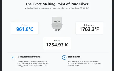 Il punto di fusione dell'argento puro è 961.8°C. Questo valore è fondamentale per capire a che temperatura fonde l'argento.