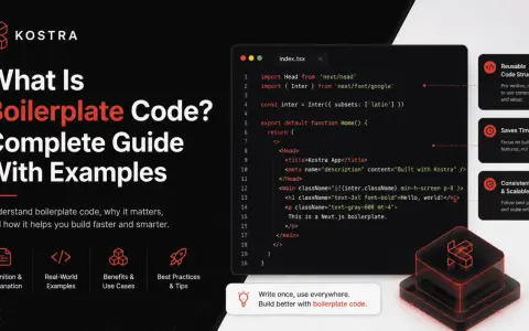 Was ist Boilerplate-Code? Ein Leitfaden mit Beispielen. Code-Struktur, Zeitersparnis und Konsistenz.
