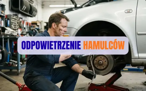Mechanik odpowietrza hamulce z ABS w warsztacie, dbając o bezpieczeństwo na drodze.
