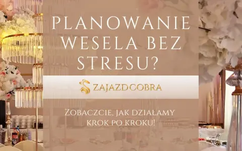 Eleganckie dekoracje i stół weselny. Zaufaj profesjonalnemu organizatorowi wesel, by zaplanować wymarzone przyjęcie bez stresu.