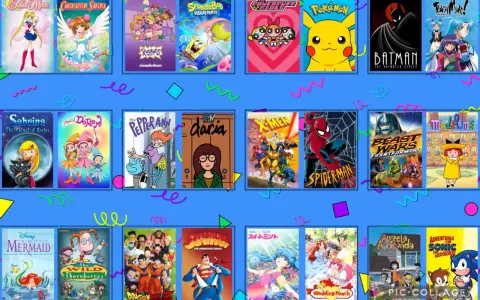 Un collage de dibujos animados de los 90: Sailor Moon, Pokémon, X-Men, Spider-Man, Dragon Ball Z, Sonic y más.