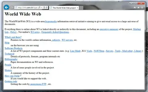 Jak wyglądała pierwsza strona internetowa? Zobacz początki WWW.