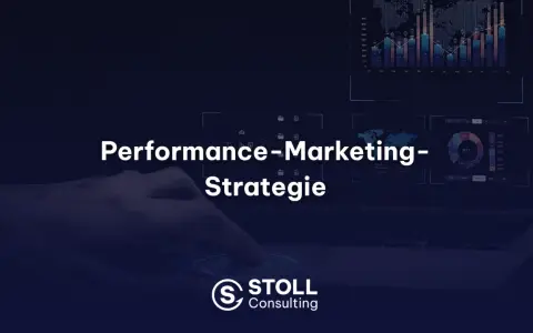 Digitale Strategie: Performance Marketing für messbaren Erfolg. Ein Finger tippt auf einen Touchscreen mit Diagrammen.