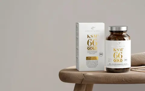 KSM-66 Ashwagandha Gold-kapslar för hormonell balans och lugn. Stödjer kroppen vid stress.