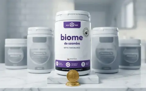 Tabletki do szamba "biome" od ecoben – polski produkt, który usuwa zapachy, zapobiega zatorom i osadom. Wystarcza na 12 miesięcy.