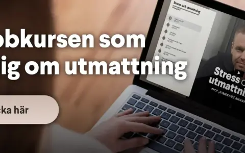 Webbkurs om utmattning och stress. En ny metod mot ångest presenteras. Klicka här för att lära dig mer.