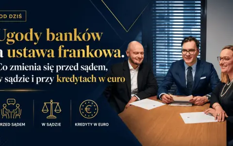 Trzy osoby przy stole omawiają ugody bankowe i ustawę frankową. Polacy nie muszą spłacać długów bankowych, gdy chodzi o kredyty w euro.