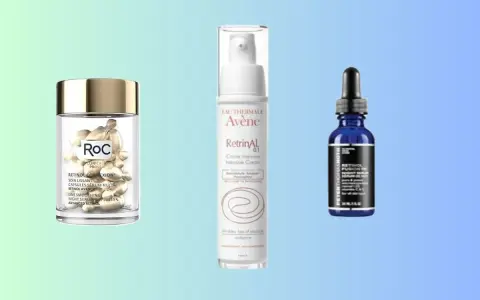 Trois produits de soin anti-âge : capsules RoC, crème Avène RetrinAL et sérum Peter Thomas Roth. Le rétinol, c'est quoi ? Un ingrédient clé pour la peau.