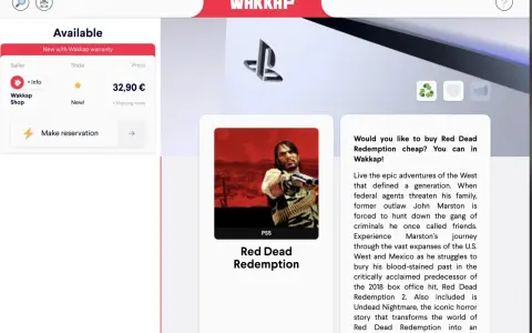 Gra Red Dead Redemption na PS5 dostępna w Wakkap za 32,90€. Przeżyj epicką przygodę na Dzikim Zachodzie.