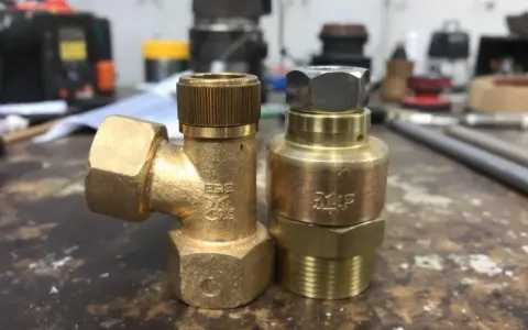 Deux raccords en laiton, l'un avec une tête moletée, l'autre avec un écrou hexagonal. Parfait pour un tuyau de 12 mm.
