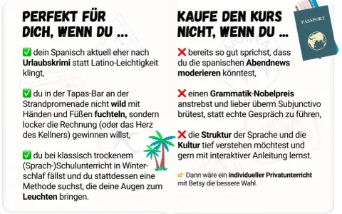 Dein Spanisch klingt nach Urlaubskrimi? Dann ist dieser Kurs perfekt für dich! Lerne die Aussprache Spanisch spielerisch.
