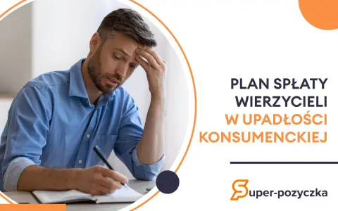 Zmartwiony mężczyzna pisze w notatniku. Dowiedz się, ile trwa uprawomocnienie planu spłaty w upadłości konsumenckiej.