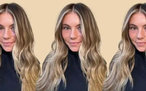 Chica con cabello rubio con reflejos, un ejemplo de como pasar de pelirrojo a rubio.