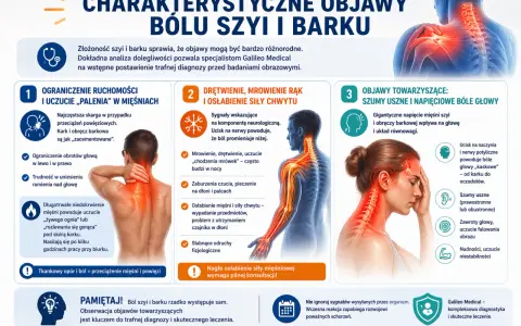 Ból szyi i barku: ograniczenie ruchomości, drętwienie rąk, szumy uszne, bóle głowy. Objawy mogą wskazywać na m54 kod choroby.