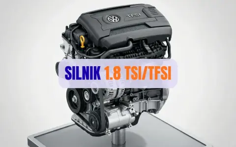 Silnik 1.8 TSI/TFSI Volkswagena, gotowy do pracy.