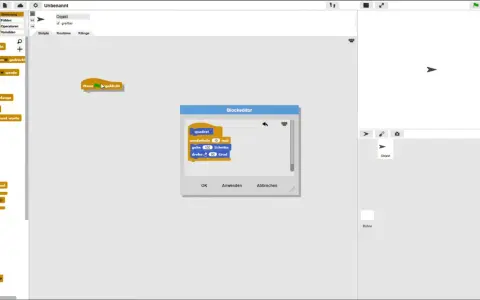 Snap! Programmierumgebung: Snap blocks zum Zeichnen eines Quadrats.