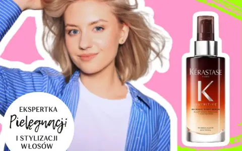 Ekspertka od włosów prezentuje, jak używać serum Kerastase Nutritive 8H Magic Night Serum dla pięknych i zdrowych włosów.