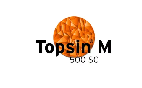 Logo Topsin M 500 SC. Szukasz zamiennika? Ten środek ochrony roślin to skuteczna ochrona.