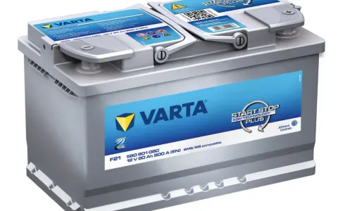 Akumulator samochodowy VARTA AGM, 12V 80Ah 800A, idealny do systemów Start-Stop.