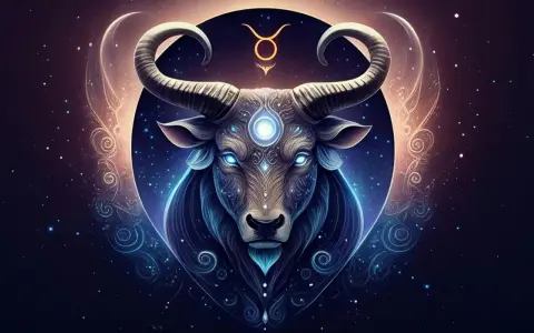 Mistyczny Byk z gwiazd, symbolizujący horoskop i obiecujący przypływ pieniędzy.
