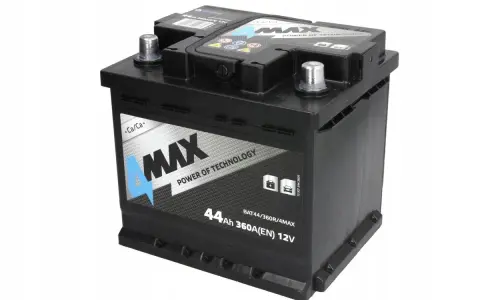 Akumulator MAX 44Ah 360A(EN) 12V. Dobry wybór, jaki akumulator do c360? Ten model zapewni moc.