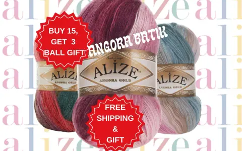 Kup 15 motków włóczki Alize Angora Gold i otrzymaj 3 gratis! Idealna na zimowe projekty.
