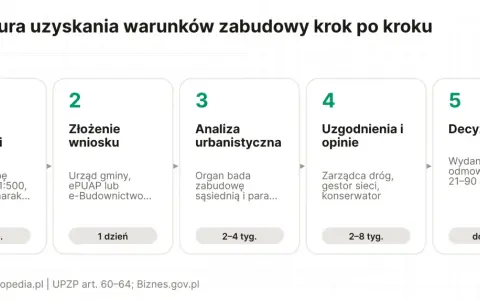 Procedura uzyskania warunków zabudowy krok po kroku: mapa, wniosek, analiza, uzgodnienia, decyzja WZ. Sprawdź, co potrzebne do uzyskania warunków zabudowy.